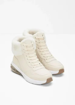 bonprix Gefütterte Winterschuhe|Sneaker^High-Top-Sneaker beige