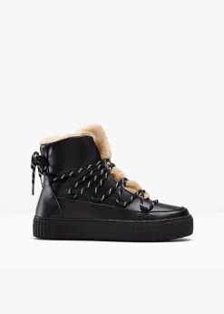 bonprix Sneaker^High-Top-Sneaker mit Plateau-Sohle schwarz