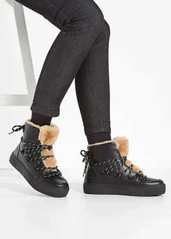 bonprix Sneaker^High-Top-Sneaker mit Plateau-Sohle schwarz