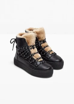 bonprix Sneaker^High-Top-Sneaker mit Plateau-Sohle schwarz