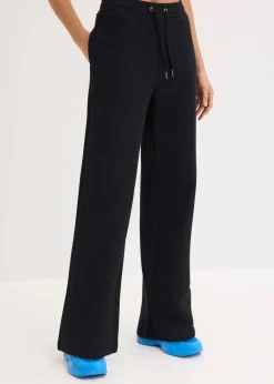 bonprix Bekleidung·Röcke|Bekleidung·Blusen & Tuniken^Highwaist Jogginghose aus reiner Bio-Baumwolle schwarz
