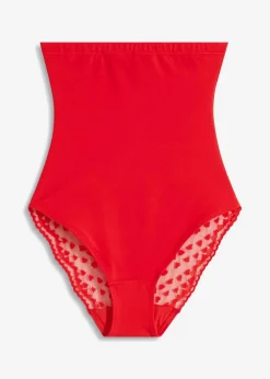 bonprix Wäsche·Shapewear|Wäsche·Höschen^Highwaist Shape Panty mit Herzchenspitze und starker Formkraft erdbeere