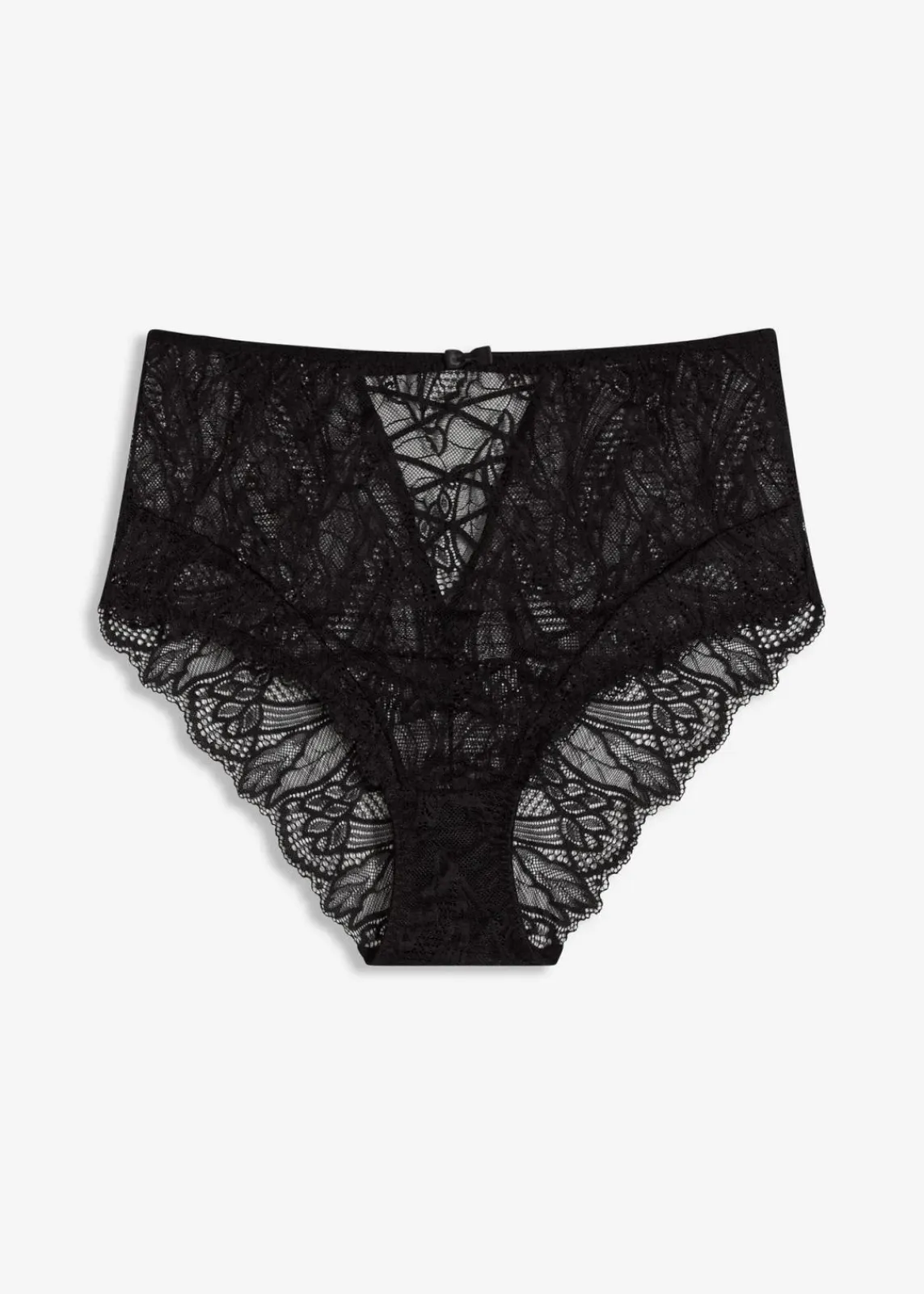 bonprix Dessous|Höschen^Highwaist Slip aus feiner Spitze schwarz