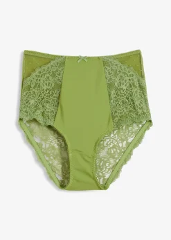 bonprix Nachhaltigere Materialien|Dessous^Highwaist Slip mit edler Spitze edelsteingrün