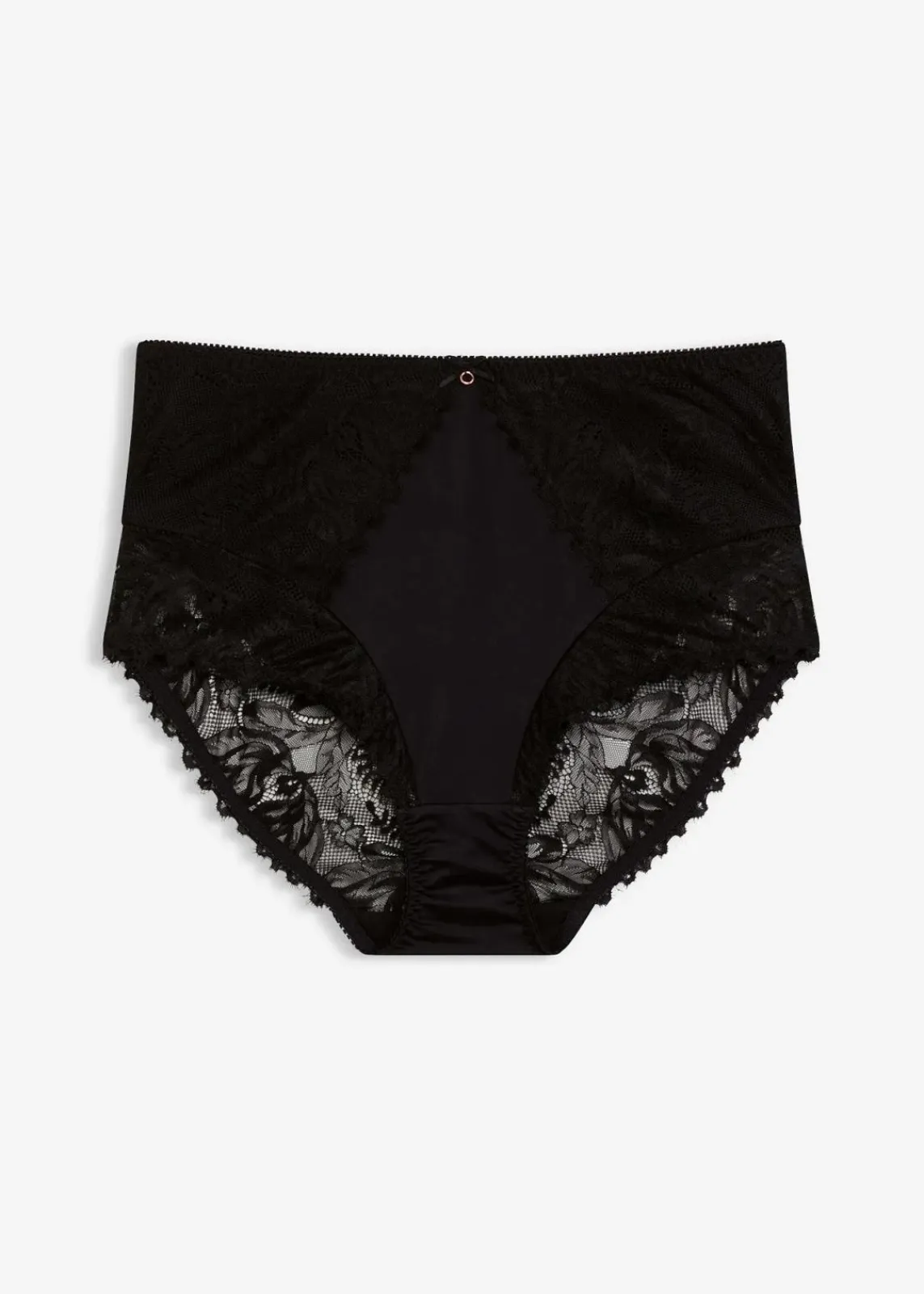 bonprix Wäsche·Höschen|Nachhaltigere Materialien^Highwaist Slip mit glänzendem Material schwarz
