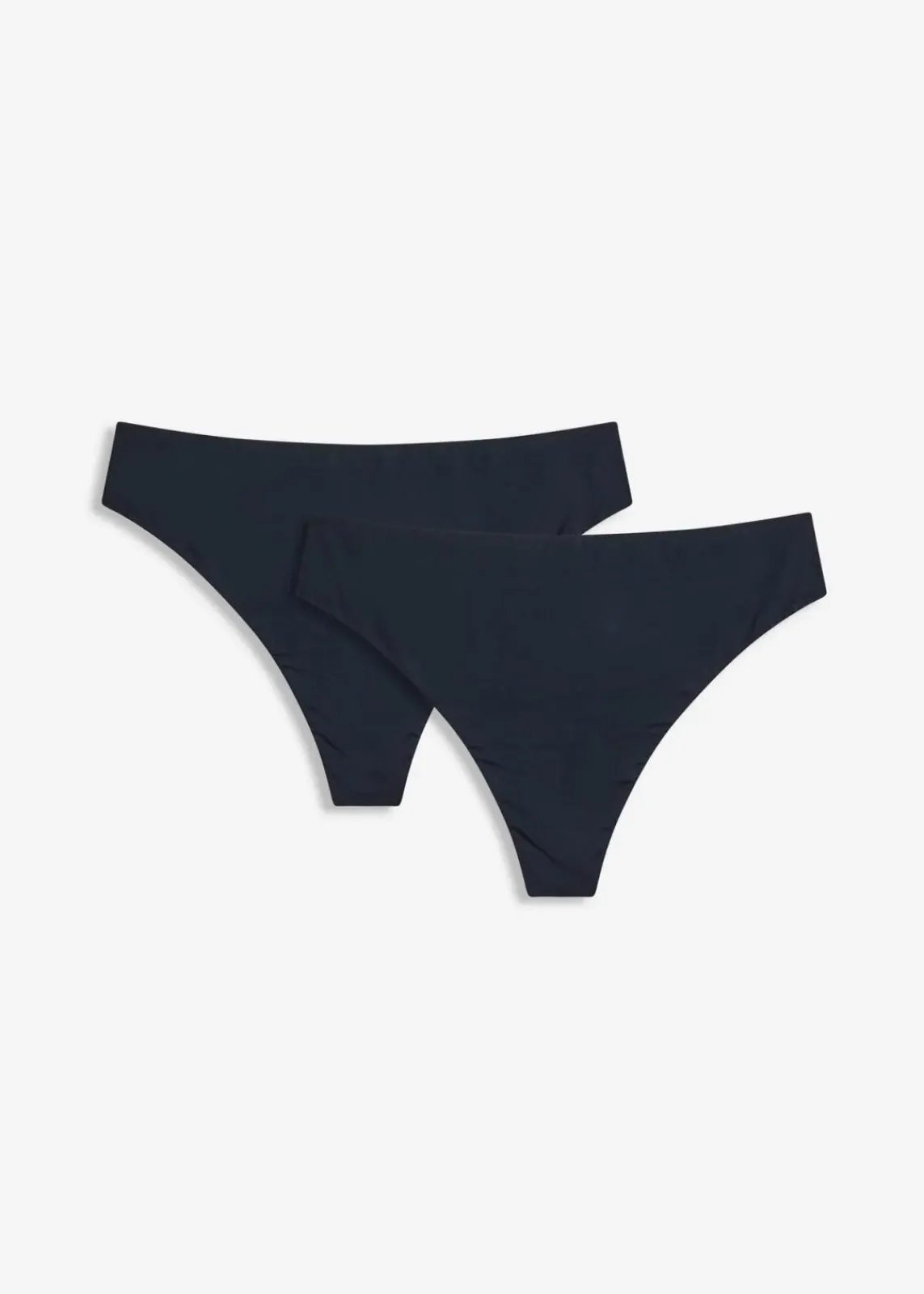 bonprix Höschen^Highwaist String mit Glanzeffekt (2er Pack) 2x intensivblau