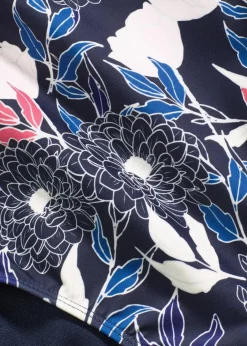 bonprix Nachhaltigere Materialien|Mix & Match^Highwaist-Bikinihose dunkelblau floral
