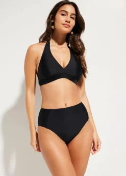 bonprix Nachhaltigere Materialien|Bademode·Tankinis^Highwaist-Bikinihose mit hohem Beinausschnitt schwarz