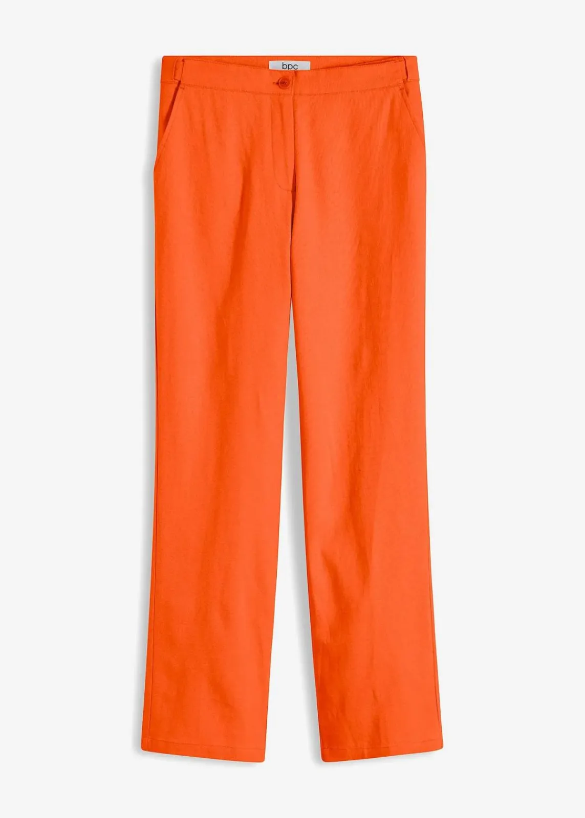 bonprix Nachhaltigere Materialien|Hosen^High-Waist-Hose aus Leinen-Viskose-Mix warmorange
