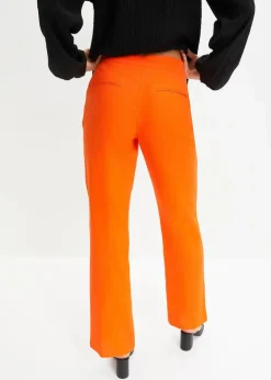bonprix Nachhaltigere Materialien|Hosen^High-Waist-Hose aus Leinen-Viskose-Mix warmorange