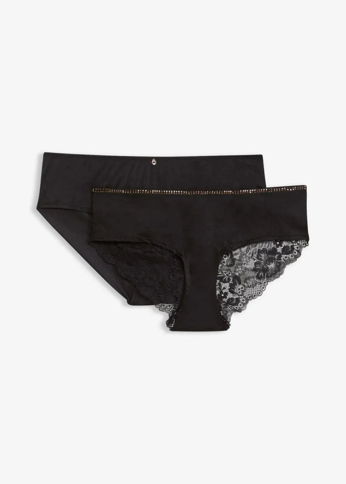 bonprix Wäsche·Dessous|Wäsche·Höschen^Hipster aus edler Spitze (2er Pack) schwarz