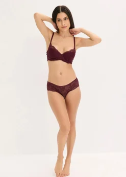 bonprix Wäsche·Dessous|Wäsche·Höschen^Hipster aus feiner Spitze weinrot