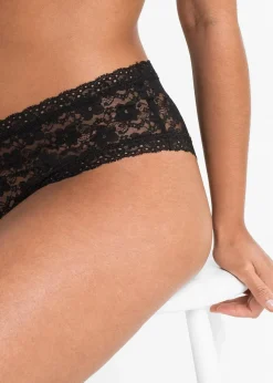 bonprix Wäsche·Dessous|Wäsche·Höschen^Hipster (2er Pack) schwarz+schwarz