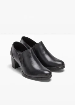 bonprix Pumps|Nachhaltigere Materialien^Hochfrontpumps aus Leder schwarz