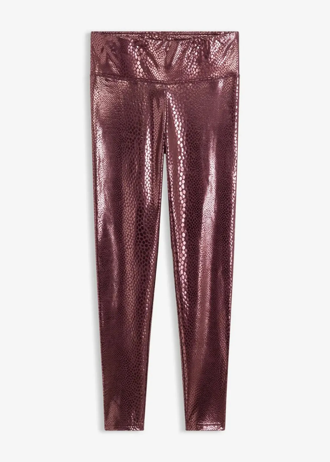 bonprix Kurzgrößen|Hosen^Hochglänzende Lederimitat-Leggings weinrot