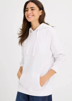 bonprix Sweat|Basics^Hoodie weiß