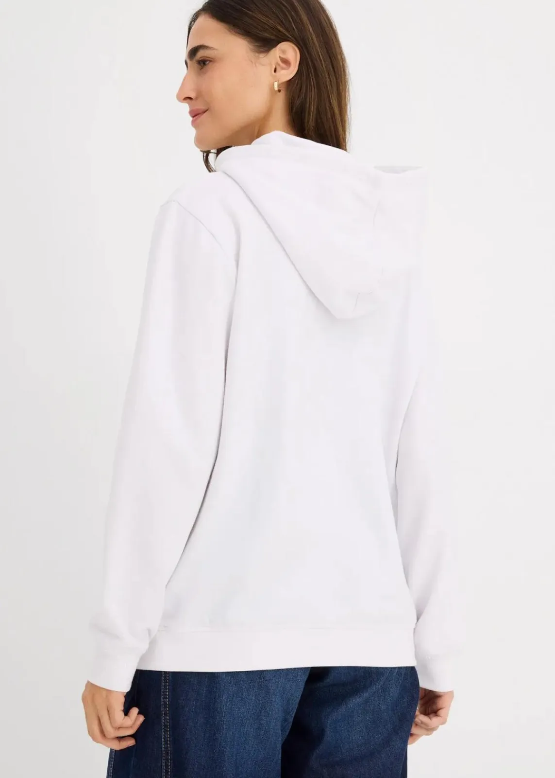 bonprix Sweat|Basics^Hoodie weiß