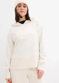 bonprix Sweat|Bekleidung·Blusen & Tuniken^Hoodie aus bequemen Punto di Roma perlweiß