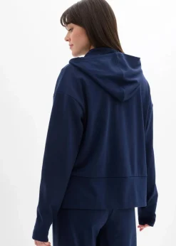 bonprix Bekleidung·Blusen & Tuniken|Sweat^Hoodie aus bequemen Punto di Roma dunkelblau