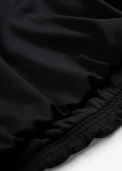 bonprix Bekleidung·Blusen & Tuniken|Sweat^Hoodie aus leicht glänzendem Viskose-Mix schwarz