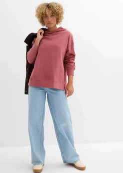 bonprix Sweat|Bekleidung·Blusen & Tuniken^Hoodie aus reiner Baumwolle softbeere