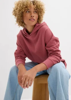 bonprix Sweat|Bekleidung·Blusen & Tuniken^Hoodie aus reiner Baumwolle softbeere