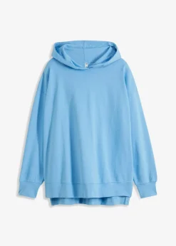 bonprix Bekleidung·Blusen & Tuniken|Sweat^Hoodie aus reiner Baumwolle babyblau