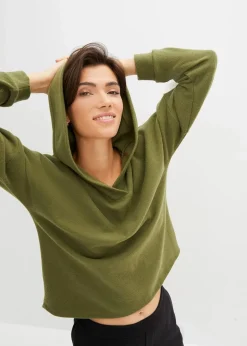bonprix Sweat^Hoodie in Regular Fit dunkelkhaki