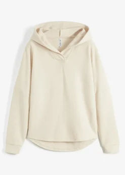 bonprix Sweat^Hoodie in Regular Fit kieselbeige