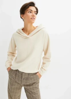 bonprix Sweat^Hoodie in Regular Fit kieselbeige