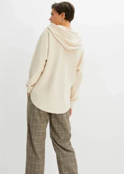 bonprix Sweat^Hoodie in Regular Fit kieselbeige