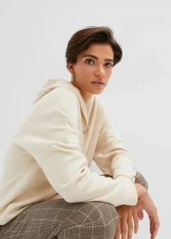 bonprix Sweat^Hoodie in Regular Fit kieselbeige