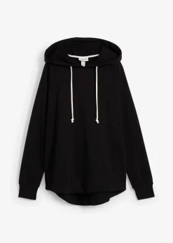 bonprix Bekleidung·Röcke|Bekleidung·Blusen & Tuniken^Hoodie mit Kapuze schwarz