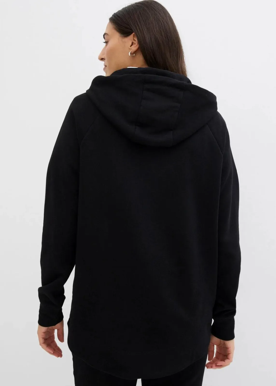 bonprix Bekleidung·Röcke|Bekleidung·Blusen & Tuniken^Hoodie mit Kapuze schwarz