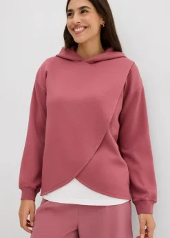 bonprix Bekleidung·Blusen & Tuniken|Sweat^Hoodie mit Kapuze aus softem Viskose-Mix softbeere