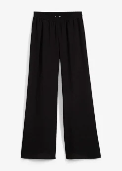 bonprix Zweiteiler & Sets|Hosen^Hose aus aus strukturiertem Crinkle-Viskose-Mix schwarz