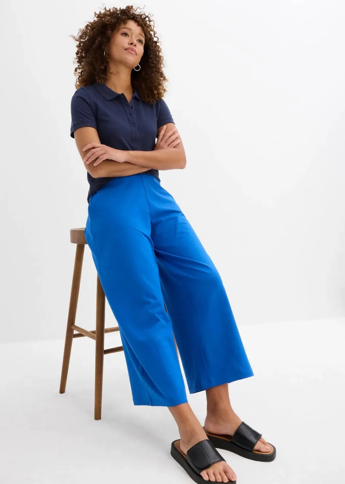 bonprix Bekleidung·Röcke|Bekleidung·Kleider^7/8-Hose aus Bio-Baumwolle mit Stretch arktikblau