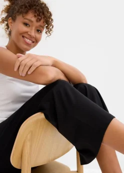 bonprix Nachhaltigere Materialien|Hosen^7/8-Hose aus Bio-Baumwolle mit Stretch schwarz