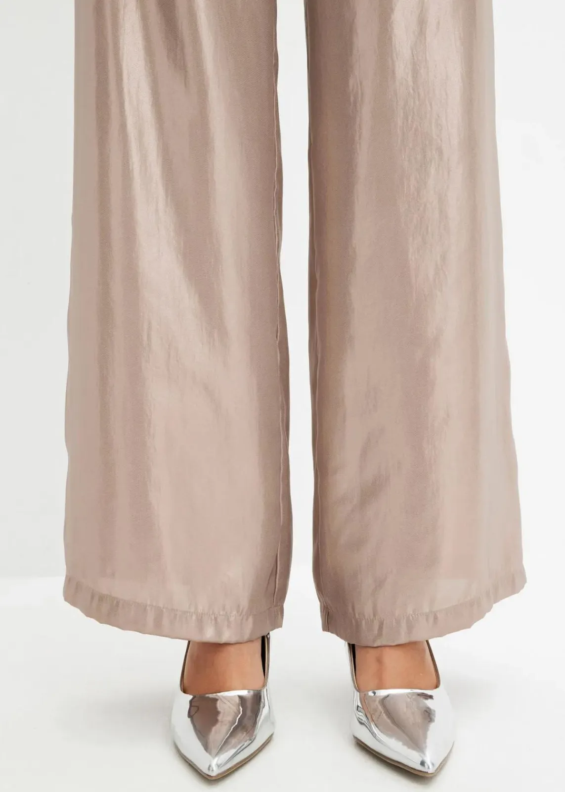 bonprix Bekleidung·Kleider|Hosen^Hose aus glänzendem Satin hellgold metallic