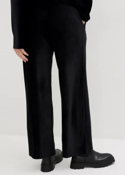 bonprix Bekleidung·Blusen & Tuniken|Bekleidung·Kleider^Hose aus Jerseycord schwarz