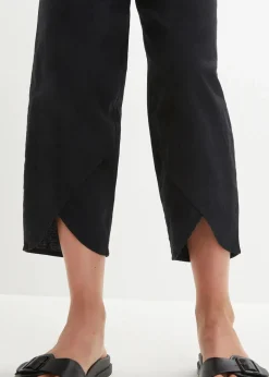 bonprix Bekleidung·Kleider|Hosen^3/4-Hose aus leichtem Leinen-Mix schwarz