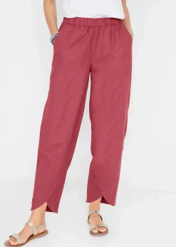 bonprix Hosen|Bekleidung·Kleider^3/4-Hose aus leichtem Leinen-Mix marsalabraun