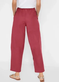 bonprix Hosen|Bekleidung·Kleider^3/4-Hose aus leichtem Leinen-Mix marsalabraun