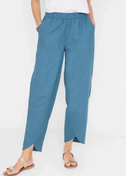 bonprix Hosen|Bekleidung·Kleider^3/4-Hose aus leichtem Leinen-Mix jeansblau