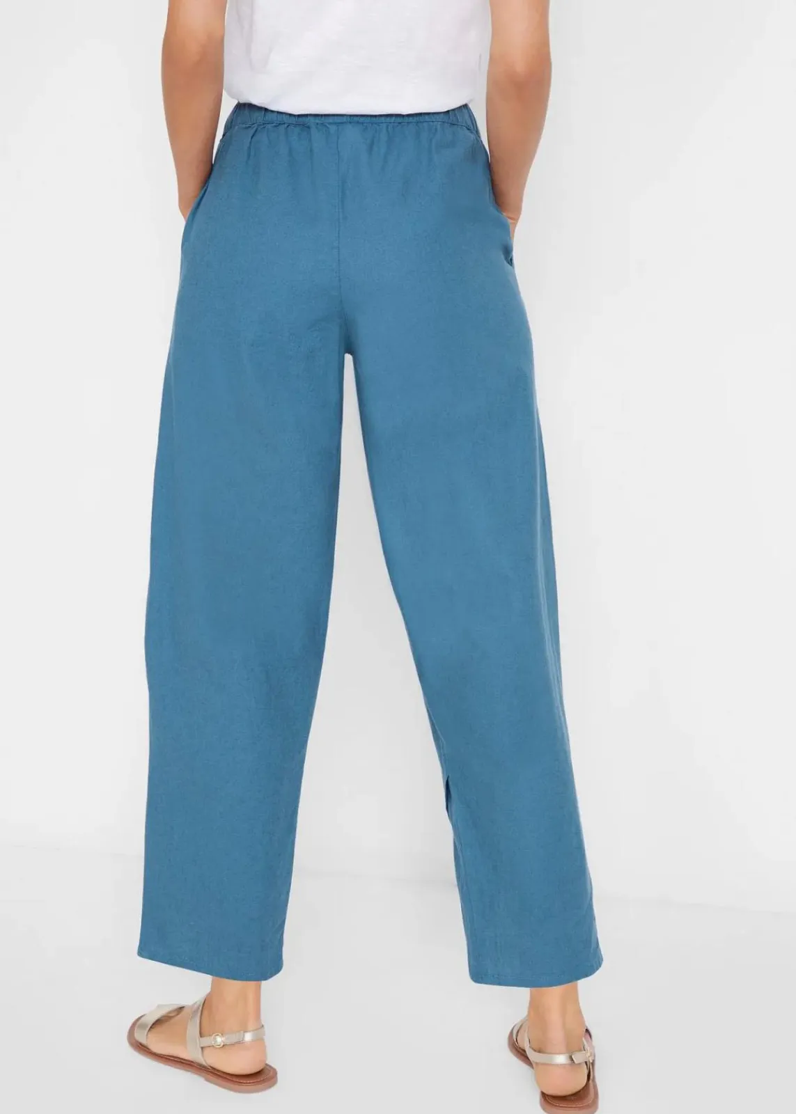 bonprix Hosen|Bekleidung·Kleider^3/4-Hose aus leichtem Leinen-Mix jeansblau