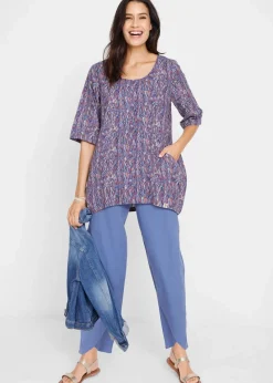bonprix Hosen|Bekleidung·Kleider^3/4-Hose aus leichtem Leinen-Mix jeansblau