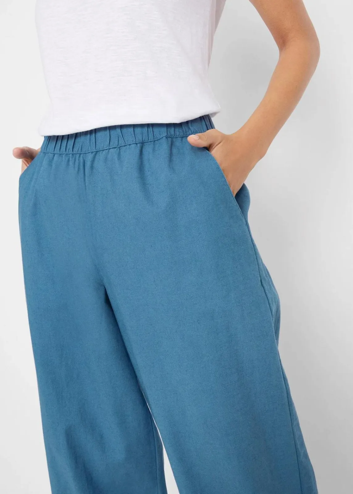 bonprix Hosen|Bekleidung·Kleider^3/4-Hose aus leichtem Leinen-Mix jeansblau