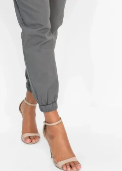 bonprix Hosen|Bekleidung·Kleider^7/8-Hose aus luftigem Leinen-Mix silbergrau