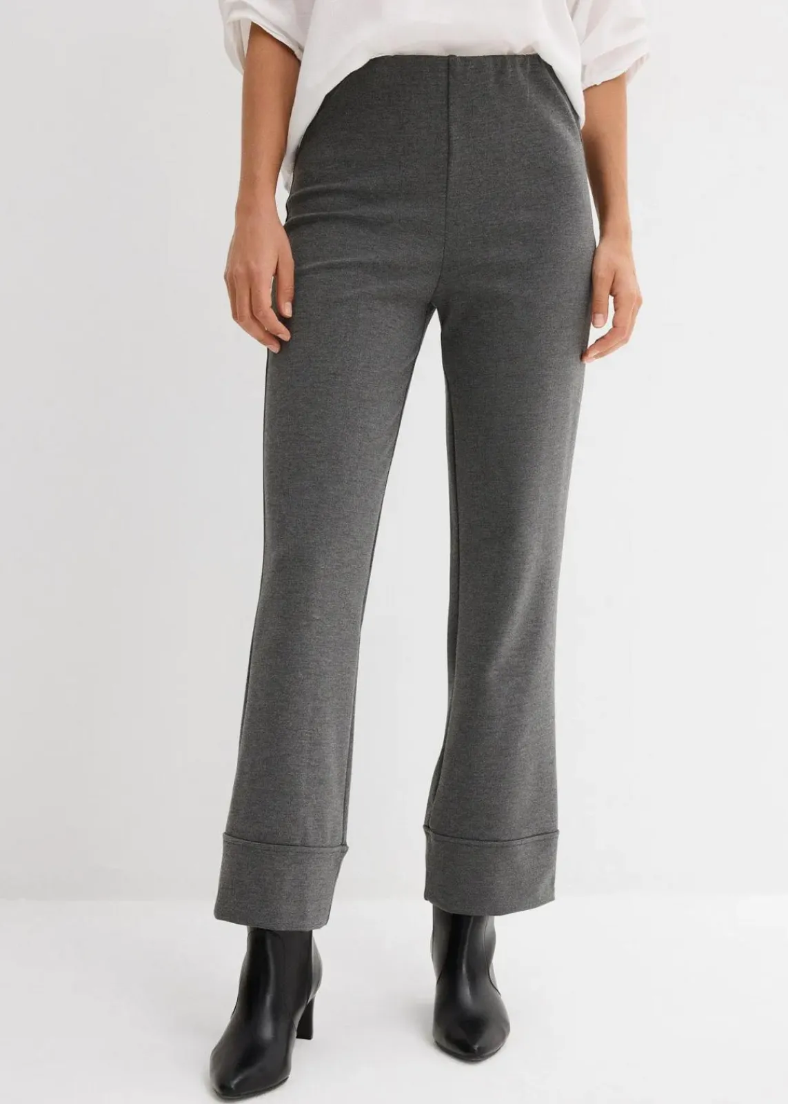 bonprix Hosen^Hose aus Viskose-Mix anthrazit meliert meliert