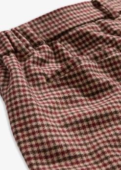 bonprix Bekleidung·Kleider|Premium^Hose aus weichem Woll-Mix mandelbeige/dunkelbraun kariert
